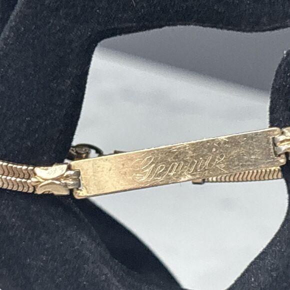 Vintage Forstner ID Bracelet Gold Filled GF Double Chain Engraved Ginnie 7.5" - Picture 7 of 10